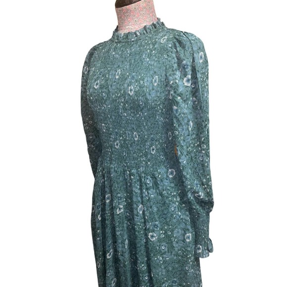 NWT Madewell Crinkle Georgette Lucie Tie Back Midi Dress Size XS - Picture 4 of 10